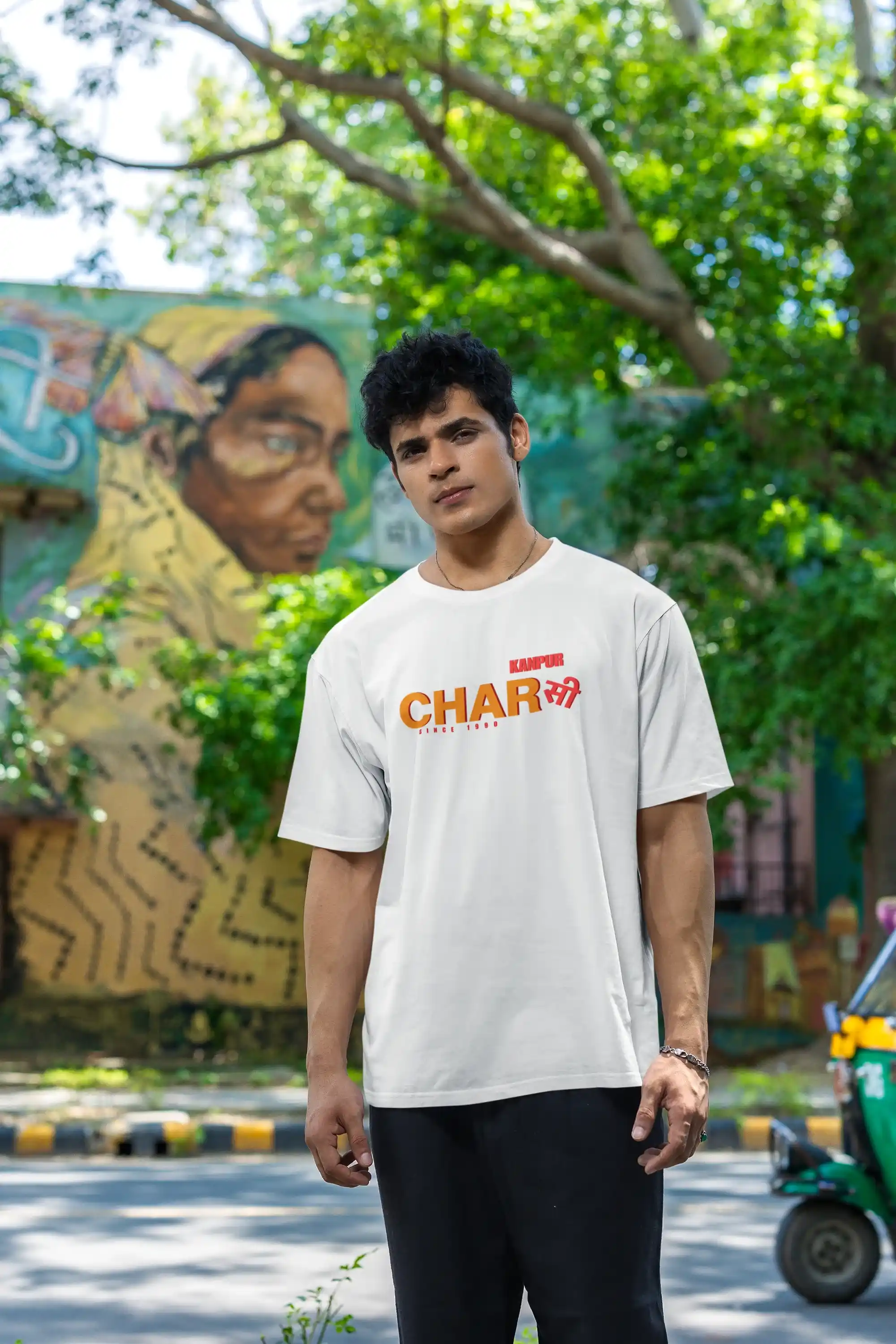 Charsi Vibes White Graphic T-shirt