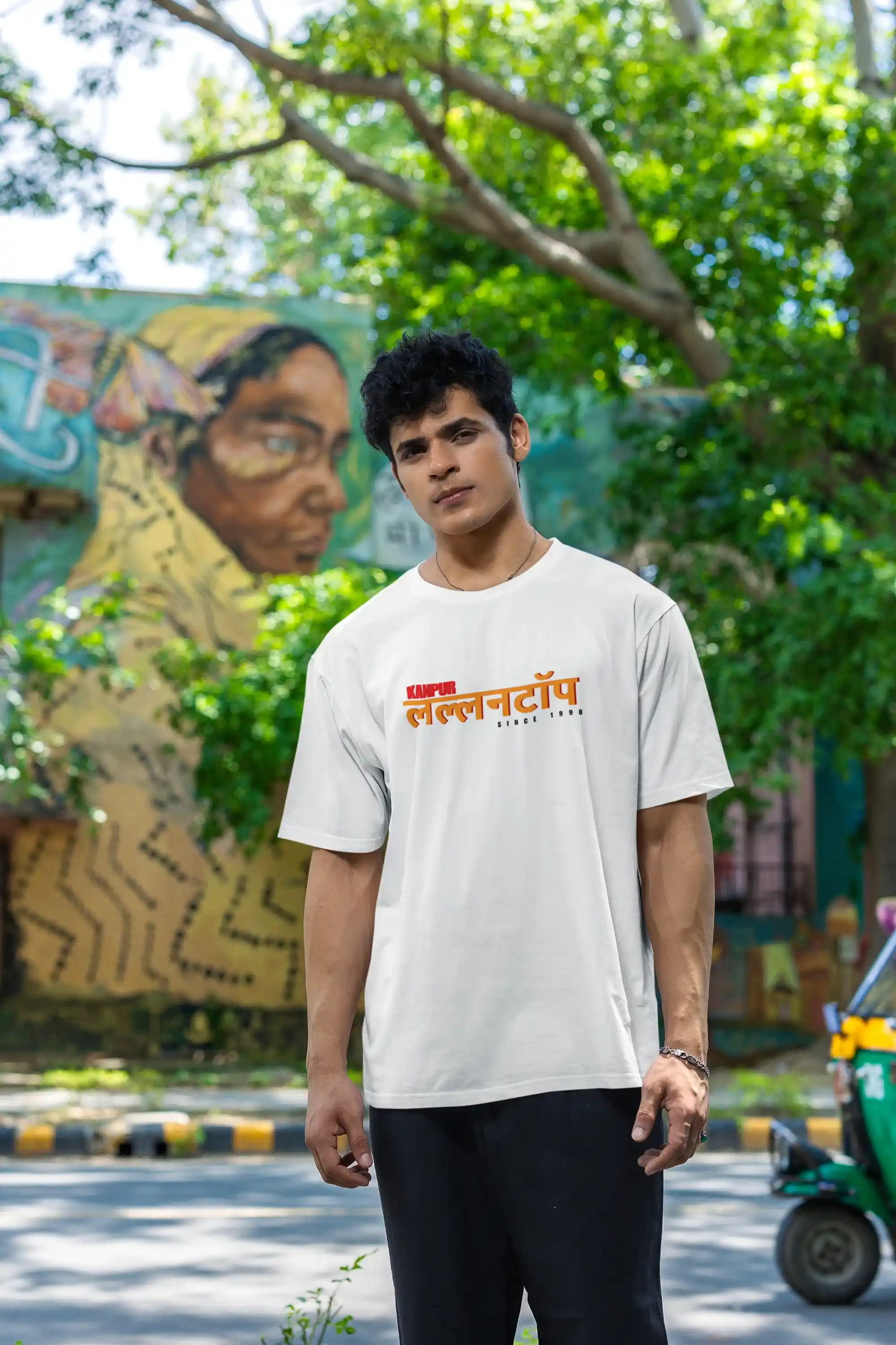 Lallantop White Graphic T-Shirt