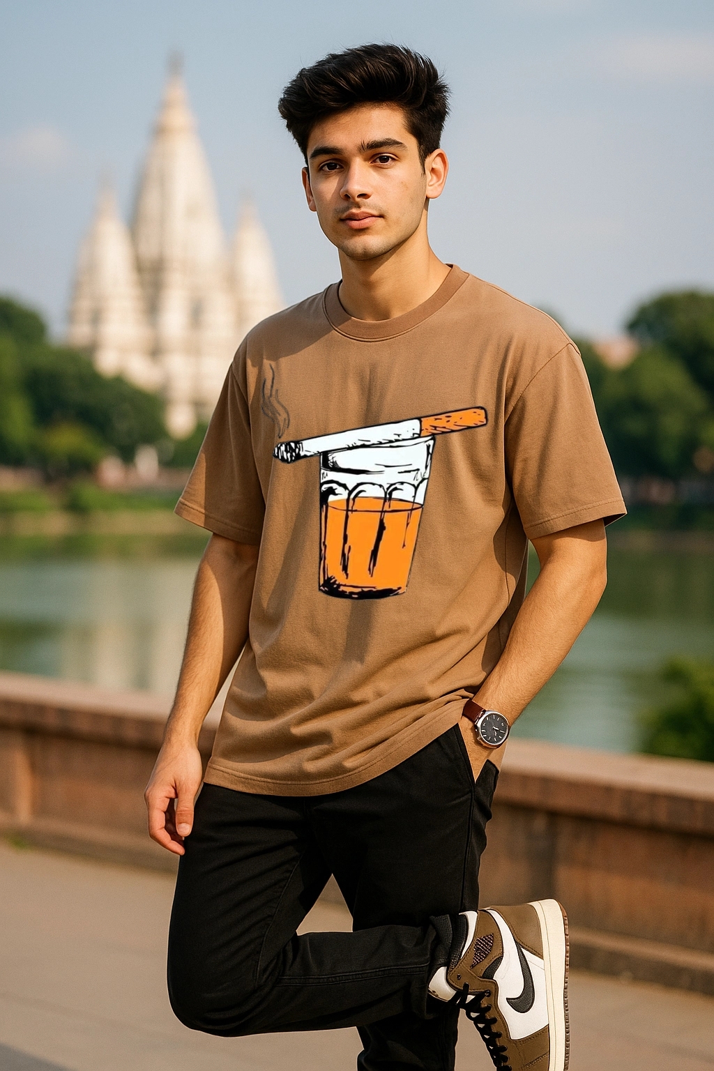 Chai & Sutta Baar Oversize Tee